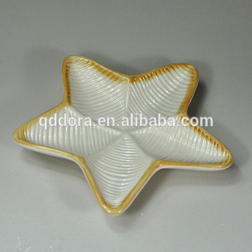 ceramic ocean plate wholesale,starfish shape ceramic plate