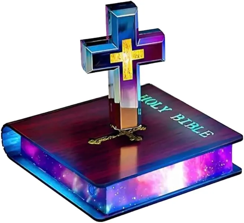 Holy Nightlight: Magnetic Levitating Cross Decor for Peaceful Spaces