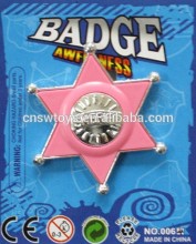 sheriff star badge pink black color