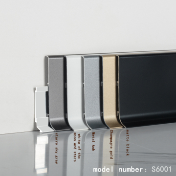 6cm Aluminum Skirting Board - Decorative Wall Baseboard