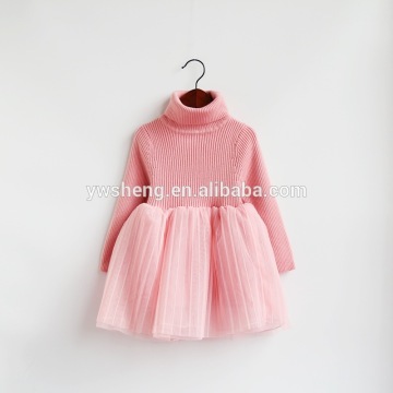 Latest Child Girl Knitted Dresses wholesale pretty girl sweater dresses kids girls winter dresses