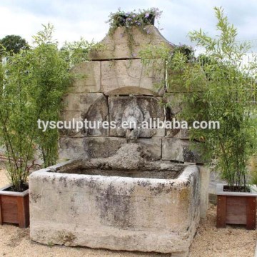 Outdoor waterfall antique landscape stone water fountain