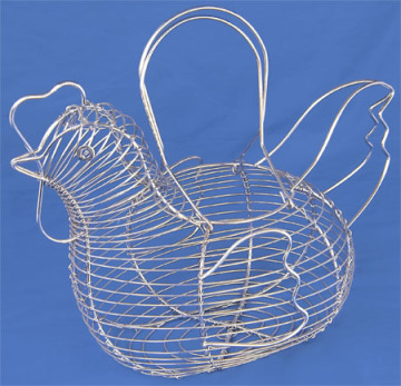 Metal wire egg basket