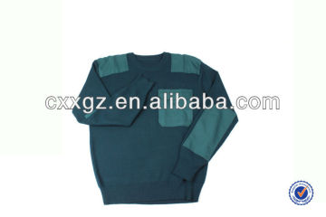 Wool/Polyester/Acrylic Army Sweater, Military Classic Pullover