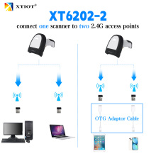 XT6202-2 2.4G Wireless Multiple Bar Code Readers On One PLC
