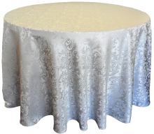132 Round Cheap White Banquet Damask Table Cloth