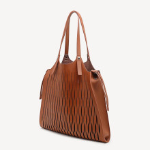 Hollow drawstring design tote bag