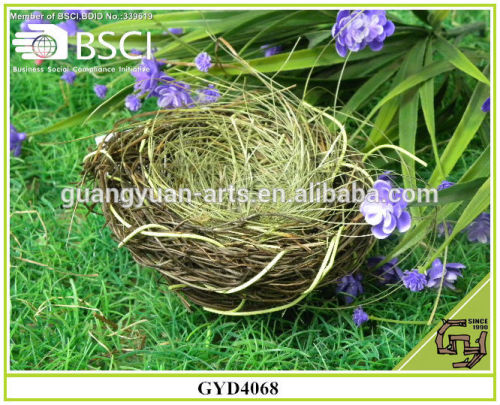 Easter bird nest natural material home/holiday decoration