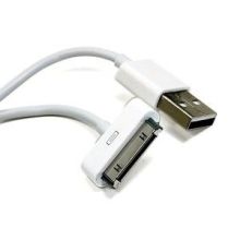 White Usb Cell Phone Data Cables 6 Feet For Apple Iphone 4 / 4s