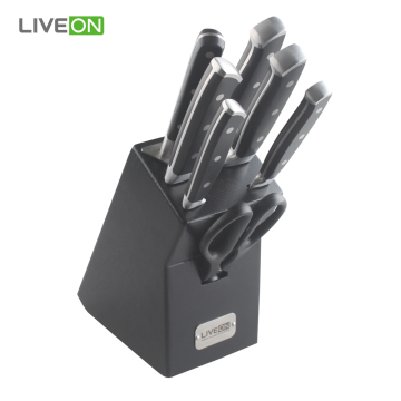 Kitchen Knife Set With Block and Scissors