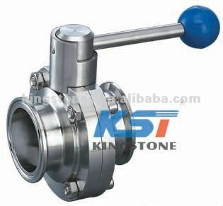 Manual clamped sanitary butterfly valve