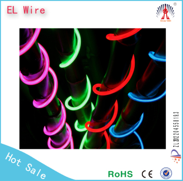 custom hanging lights el wire with loving colors/decorative light el wire/gel wire rice lights