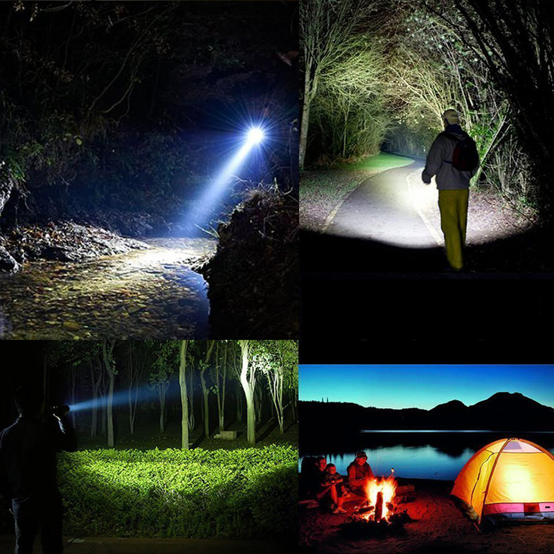 3 xm-l t6 led super bright torch lantern 3000 lumens tactical flashlight