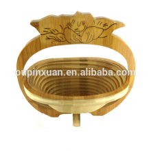 Eco friendly natural bamboo made animal &fruit shaped fruit baskets