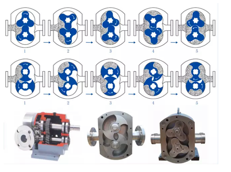 RXZ type self priming flexible rotor pumpCam Rotor Pump for Jam Chocolate Pulp  Honey vane pump Chocolate delivery pump