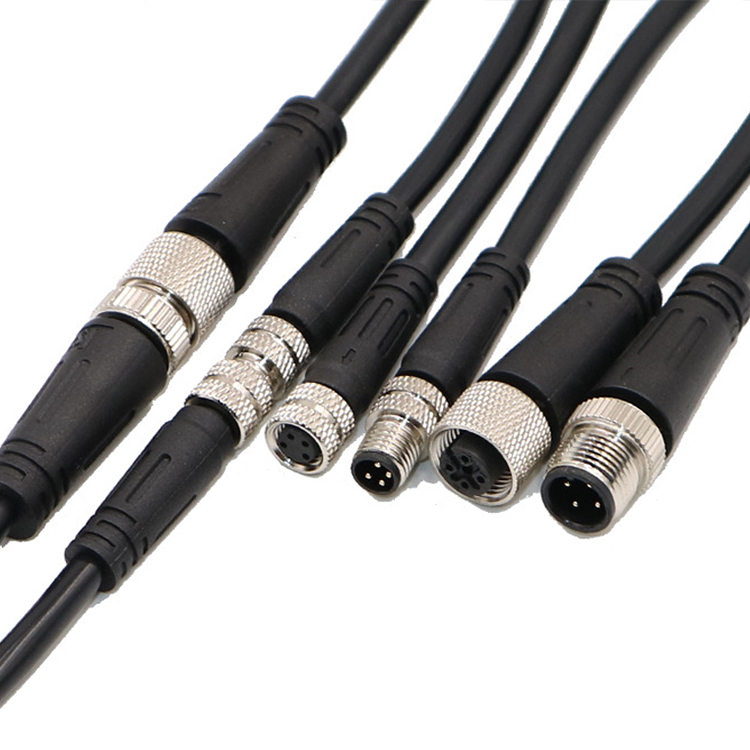 8pin Male Female M12 M8 Sensor Cable Custom Waterproof Industrial IP67 IP68 3pin 4 Pin Automotive CN;GUA