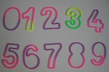 Carved Glow Digital Shape Silly Rubber Bands, Silicone Elastic Band With Perfume