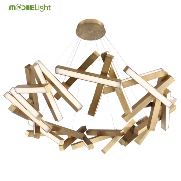 Chaos Chandelier: LED Designer Art Deco Metal Modern Forms for Living Room