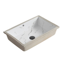 Wholesale Ceramic Rectangular Marble Undermount Basin Bathroom Sink