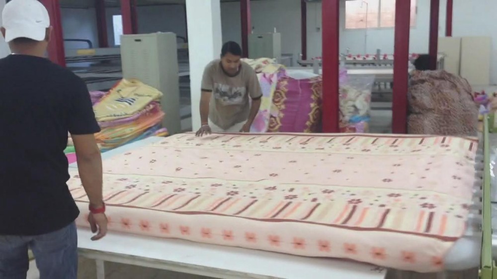 HFJ-88 quilting Production line of glass fiber bedding machine,comforter/mattress making machine line