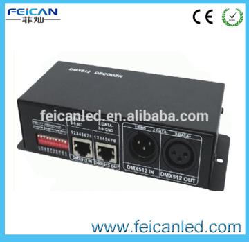 Hot sale product led dmx decorder RGB led DMX512 Decoder 3 channels dmx 512 rgb led controller DC12V~24V 4A*3CH 384W