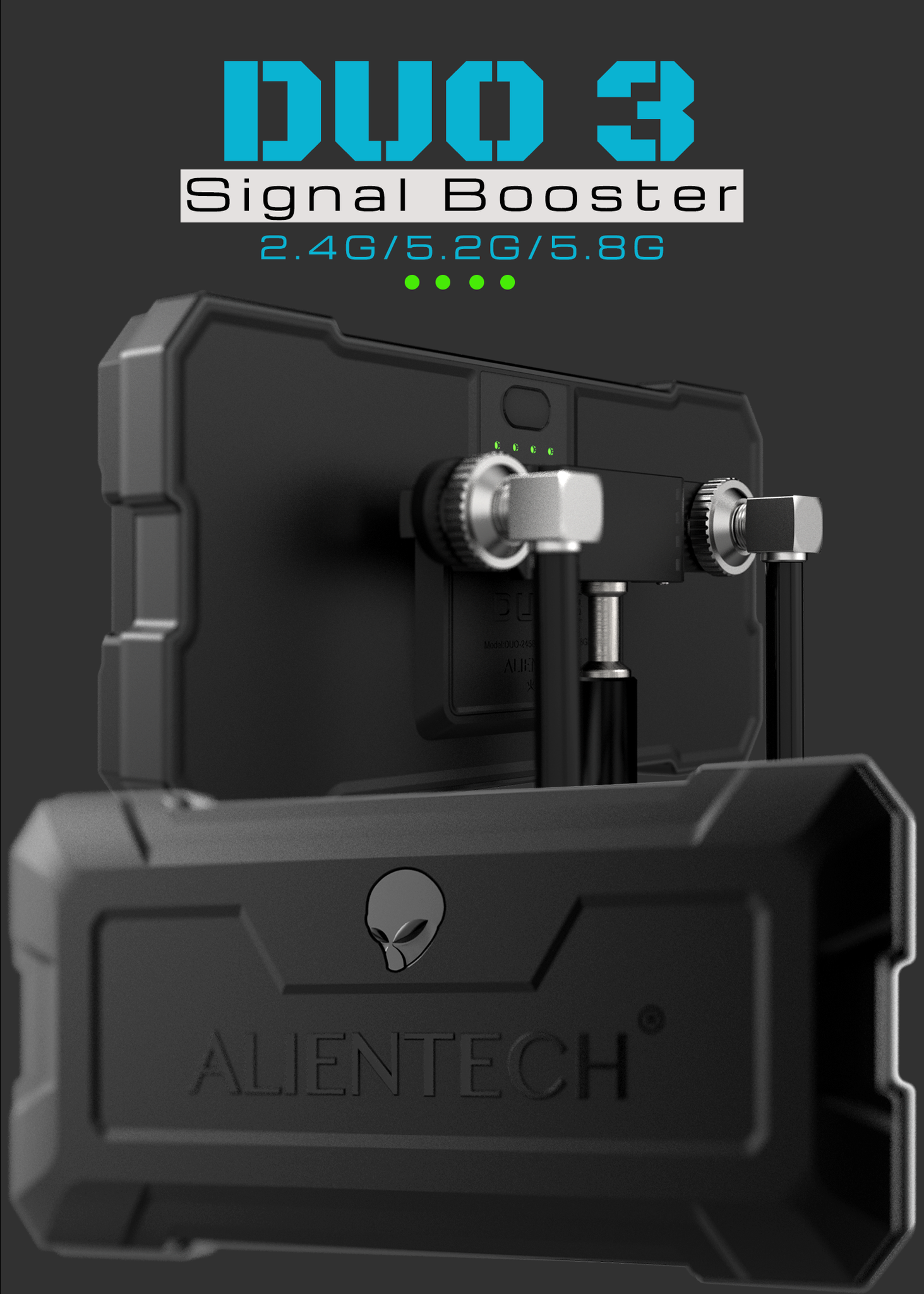 ALIENTECH DUO 3 Antenna Signal Booster Range Extender for DJI Mavic 3 Series RC Pro RC-N1 Drone and Autel EVO Drones