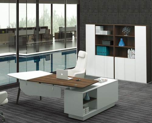 latest design office furniture freestanding office desk with returned desk