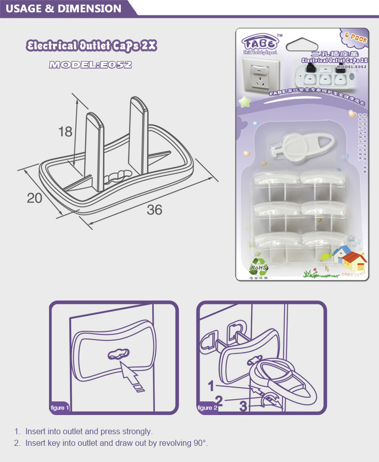 Plastic Childproof Socket Covers