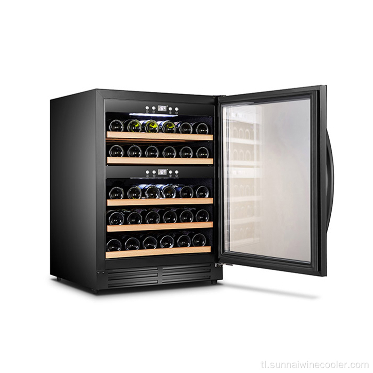 Imbakan ng gabinete 2 zone undercounter wine cooler freezer