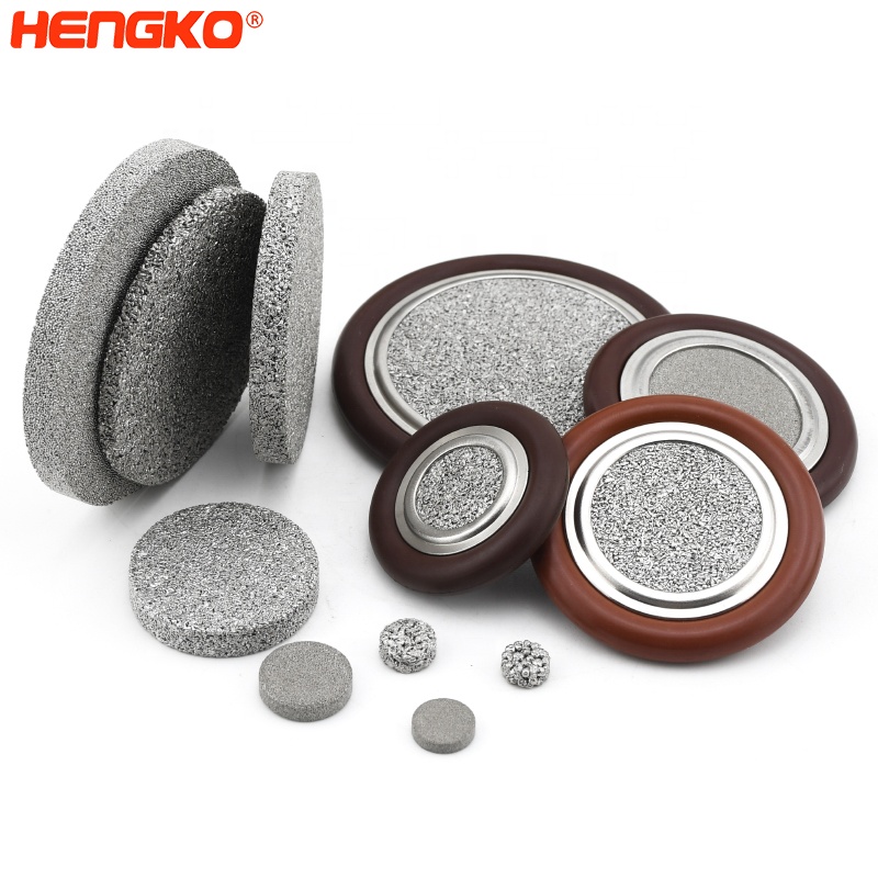 HENGKO Vacuum fittings stainless steel KF centering rings sintered metal filter porous disc filter for vacuum system