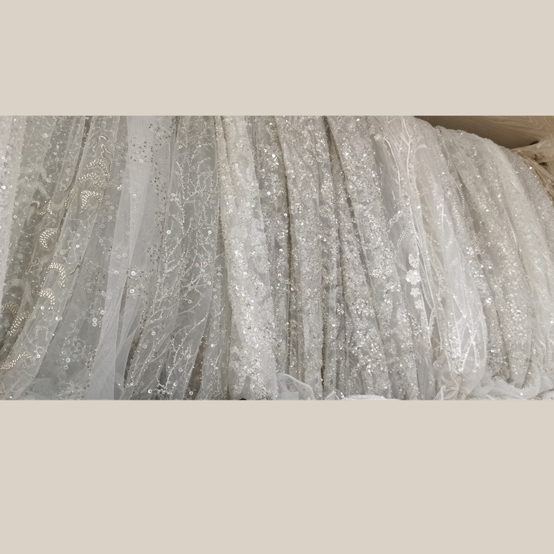 Glitter Pearl Tulle Mesh Fabric Png