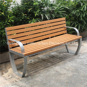 Outdoor wooden park bench recycled plastic park bench