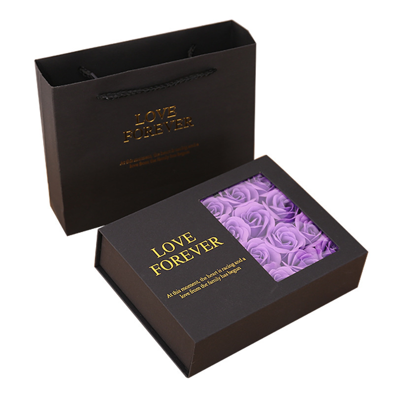 Preserved Flower Packaging Valentine Clear Lid Gift Box