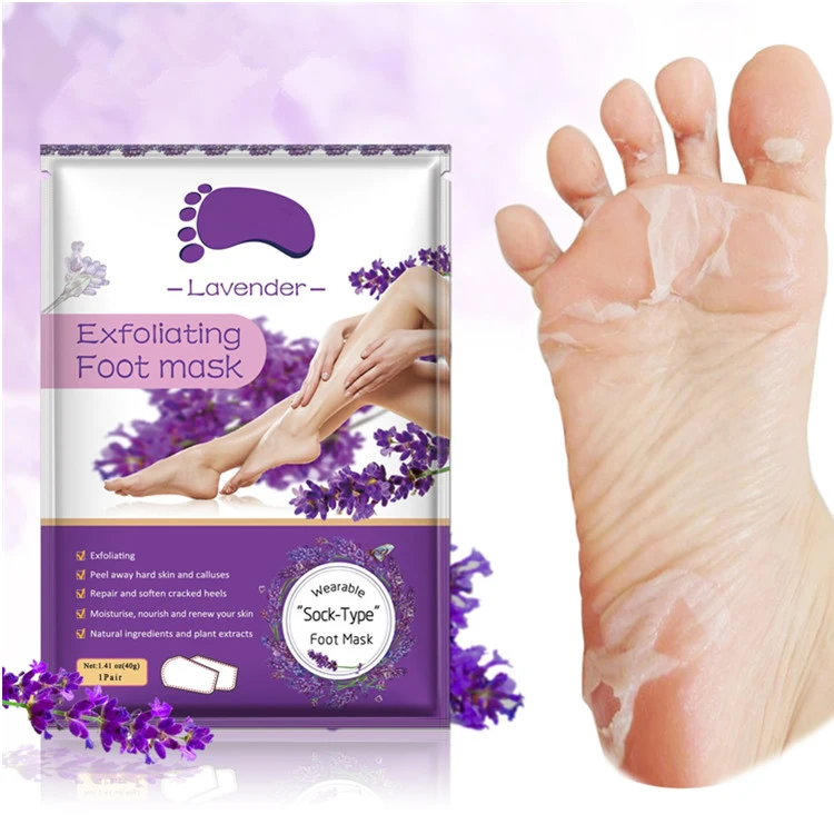 Custom Lavender Baby Feet Exfoliating Foot Peeling SPA Sock Mask