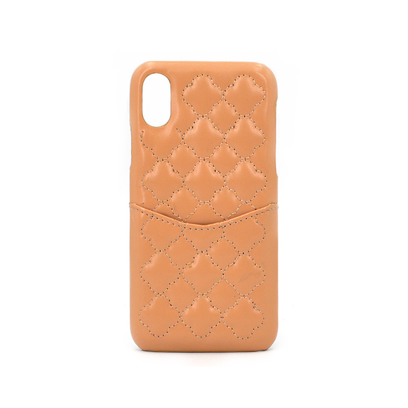 Capa de couro com slot para cartão para iPhone X