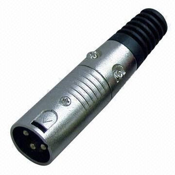 toma XLR de 3 pines, utilizado para micrófono conector macho