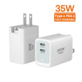 35 W 2 PD PLIBLABLE PLIBLE ET MULTIQUE COLOR BOX FAST CHARGER FAST POUR LE PRISE MOBILE.