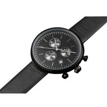 Chronograph watches for men, black dial watch, Swiss chronograph movement