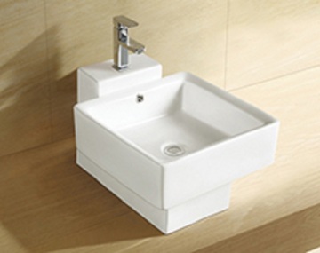 Modern Above Counter White Ceramic Art Basin