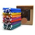 Colored Hand Rolled Dripless Hanukkah Beeswax Candles