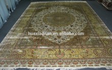luxurious handknotted turkish style 100% silk carpet double knots