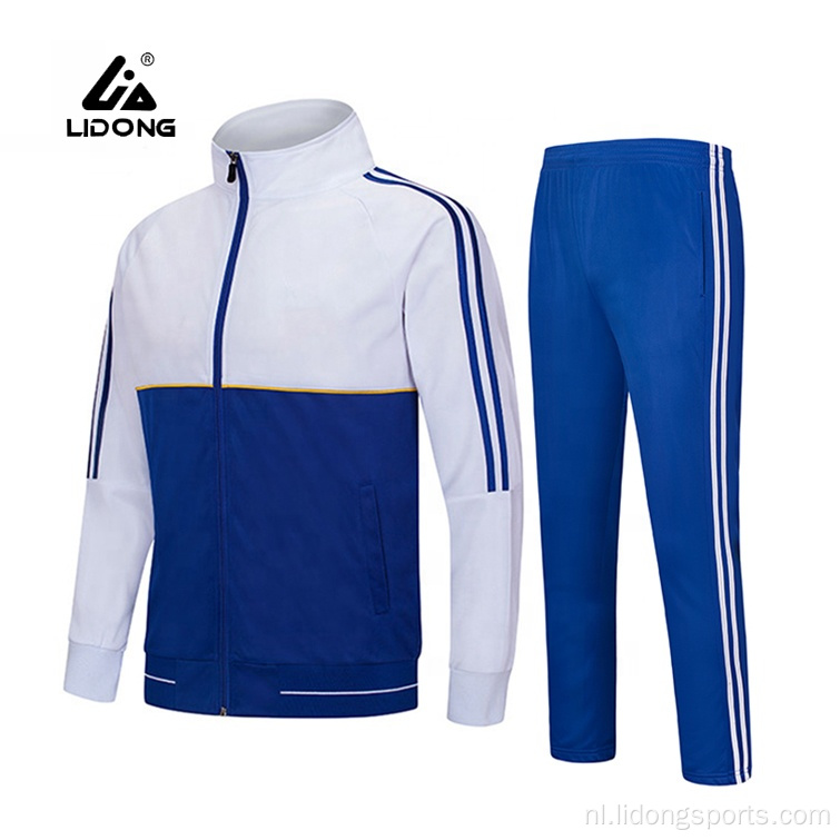 Voetbal Tracksuit Nieuwste Design Mens Polyester Tracksuit