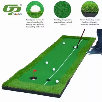 Golf Practice Aid with Durable Plastic Putting Green
