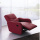 Multi-fungsi Recliner Headrest Single Red Leather Sofa