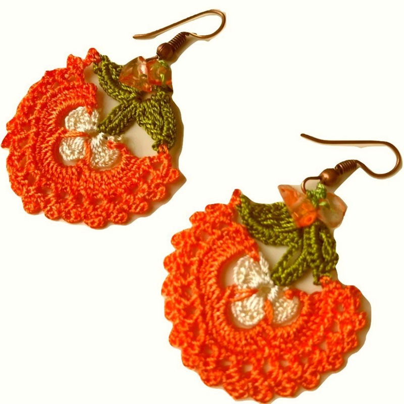 Crochet Earring Flower