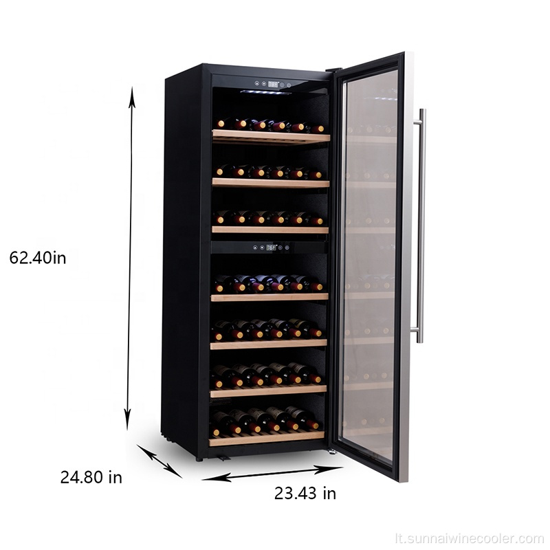 Karštas pardavimas laisvas lieknas aukštas plonas vyno šaldytuvas