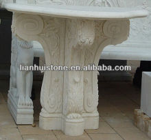 Hand carving stone table, outdoor round marble stone table tops (customized accept)