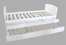single wooden day bed with trundle bed and drawers/cabinet