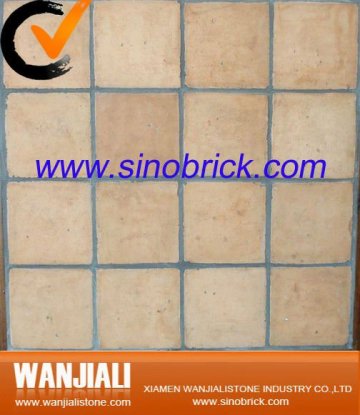 Terracotta clay floor tiles