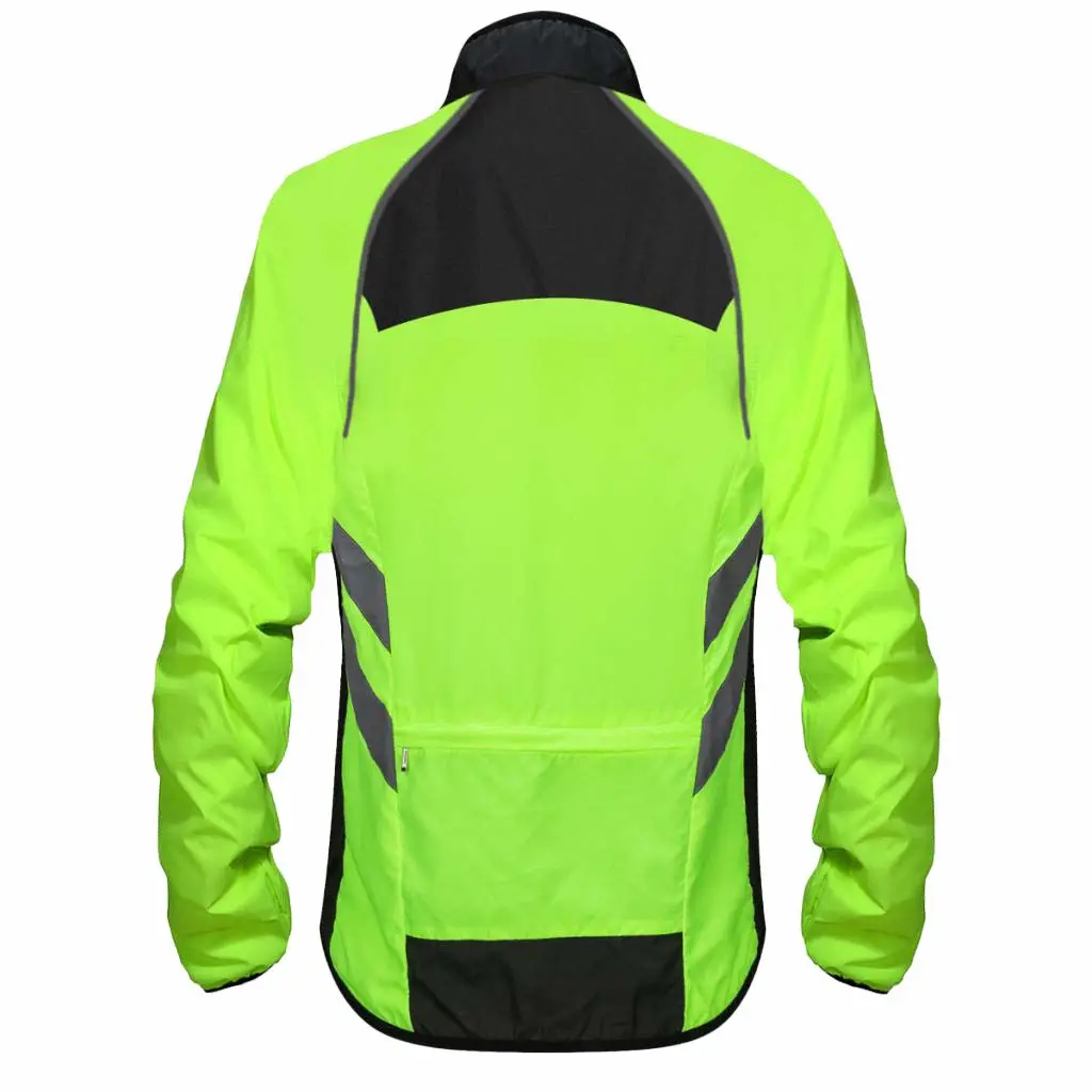 Hi Vis Unisex Cycling Long Sleeve Jersey Outdoor Sports Waterdproof Motorcycle/Bicycle/Cycle Reflect Jacket